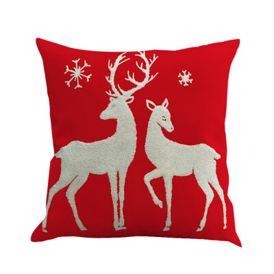 

Tailored Merry Christmas Cushion Cover Square Pillow Case Home Decor