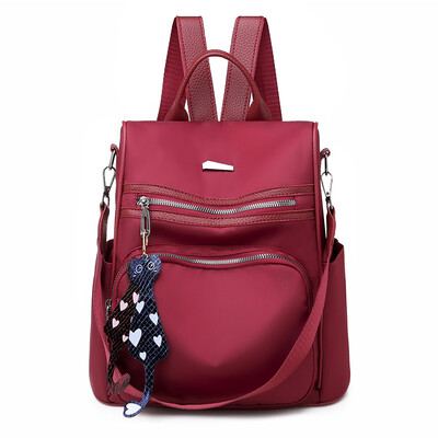 

Double-shoulder bag womens Korea style nylon fashionable bag travel waterproof Oxford canvas backpack