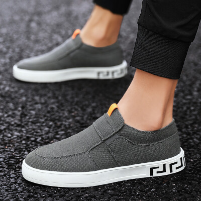 

Summer mens shoes breathable thin old Beijing cloth shoes mens flax tidal shoes pedal lazy canvas shoes