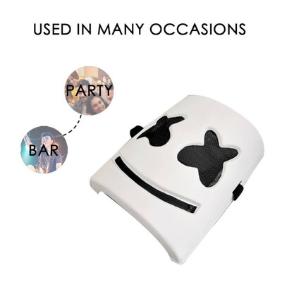 

MarshMello DJ Mask Full Head Helmet Halloween Cosplay Mask Bar Music Props F& Halloween Bar DJ Mask