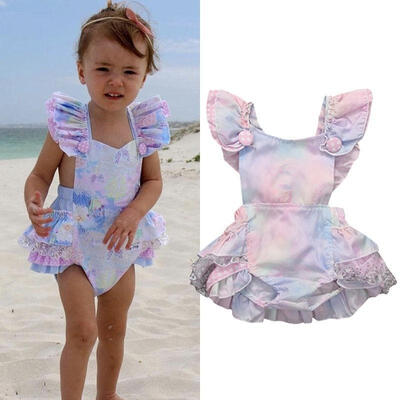 

Sleeveless Newborn Baby Girls Floral Romper Bodysuit Bowknot Clothes Outfits Set