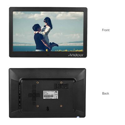 

Andoer 10 Inch IPS Digital Photo Frame 24G Ultra-sensitive Remote Control Electronic Album 1024600 Resolution with MP3 MP4 Pictu