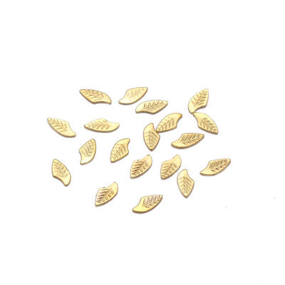 

20pcs 3D Metal Copper Leaf Shape Nail Art Charms for DIY Manicure Decor