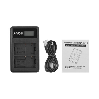 

Andoer LCD2-BLF19 LCD Dual Camera Battery Charger for Panasonic Lumix GH3 GH4 GH5 DMC-GH3 DMC-GH4 DMC-GH5 Camera