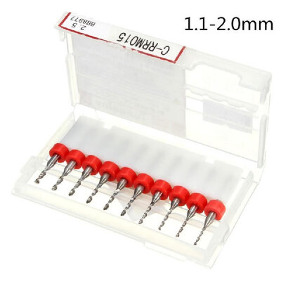 

10pcs Tungsten Steel Hard Alloy PCB CNC Drill Bits Kit for Circuit Boards Mold Metal Processing