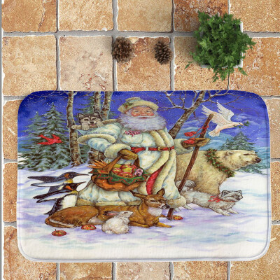 

Toponeto Merry Christmas Welcome Doormats Indoor Home Carpets Decor 40x60CM