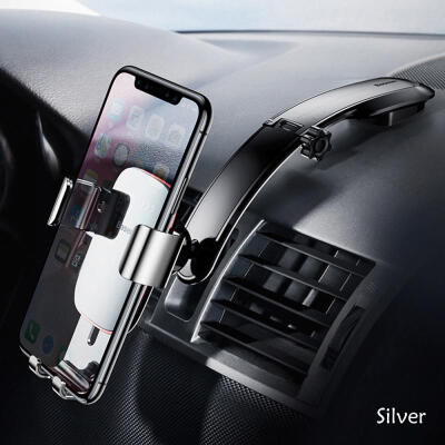 

Baseus Metal Car Holder Mobile Phone Holder Stand Gravity Air Mount GPS Car Phone Holder Bracket For IPHONE Android