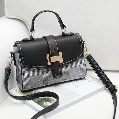 

Baggage lady fashion oblique Bag texture foreign lady portable lattice simple Korean version of Baitie shoulder