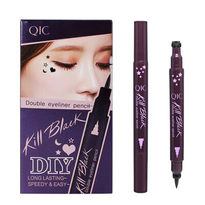 

〖Follure〗QIC Double Head Black Waterproof Liquid Eyeliner Cosmetics Long-lasting