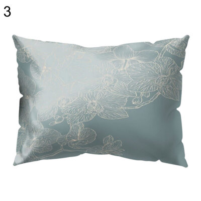 

Leaf Flower Stripe Pillow Case Cushion Cover Sofa Bed Car Cafe Office Decoration