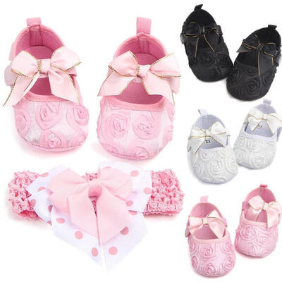 

Toddler Infant Baby Girl Princess Lace Flower Shoes Kids Soft Sole Crib Shoes
