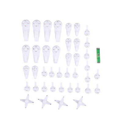 

1 Pack Picture Hangers Walling Hanging Nails Plastic Seamless Invisible Traceless Hardwall Drywall Photo Frame Hooks Kit Box