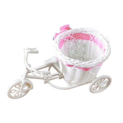 

Tricycle Bike Flower Basket Vase Stand Holder Wedding Party Home Tabletop Decor