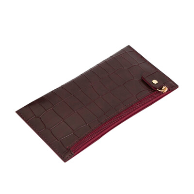 

Tailored Women Fashion Solid Color Single Pull Phone Coin Bag Messenger Bag Wallet Black