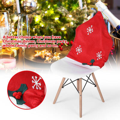 

Red Table ClothChair Cover Ornaments for Christmas Household Festival Party Decor Red Chair Cover Table Cloth