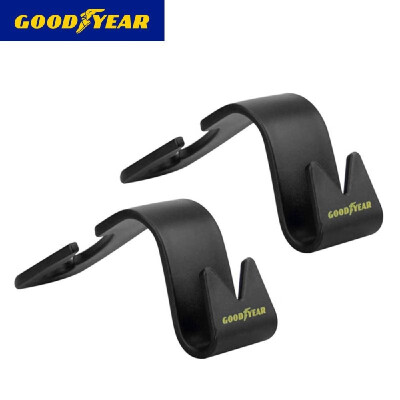 

GOODYEAR Car Vehicle Back Hooks Headrest Non-slip Convenient Hanger Storage 2 Pack for Purse Grocery Bags Handbag Withstands up