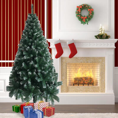 

6 FT Artificial Christmas Tree W Metal Stand Xmas Tree Decoration