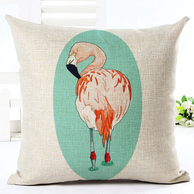 

1Pc Flamingo Pillow Case Cover Sofa Cushion Pillow Cushion Pillowcase For Home Decoration