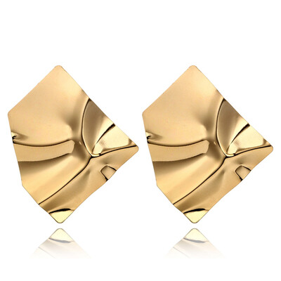 

New Arrival 2 Colors Fashion Statement Irregular Metal Earrings For Women Girl Earring Jewelry Wholesale Earrings