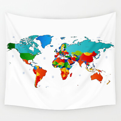 

Toponeto Vintage World Map Wall Tapestries Hanging Hippie Tapestry Bedspread Yoga Mat New