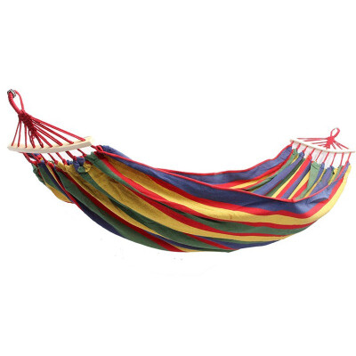 

280150cm 2 People Portable Outdoor Canvas Camping Hammock Bend Wood Stick steady Hamak Garden Swing Hanging Chair Hangmat