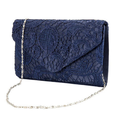 

Floral Lace Satin Clutch Envelope Handbag Bag Wedding Prom Party Evening Bridal