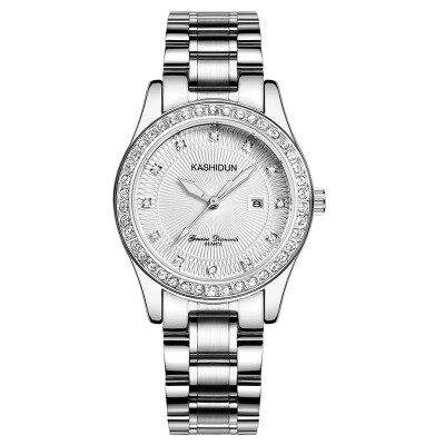 

Caseton steel band ladies watch rhinestone waterproof quartz watch fashion retro watches women