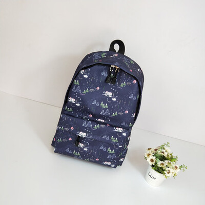 

Tailored Nylon Cartoon Print Backpack Waterproof Campus Student Lightweight Schoolbag