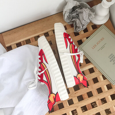 

Tide shoes women 2019 autumn new Korean version of Joker student net red womens shoes which Cha Ao Bingguo fashion canvas shoes