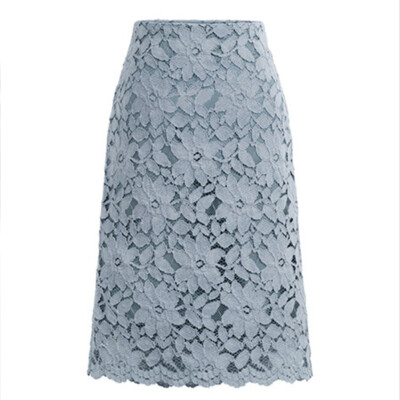 

New Arrival Fashion Women A-Line Hollow Out Lace Skirts Slim Tight Skirt