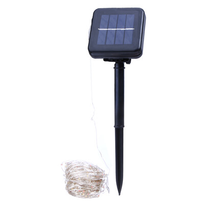 

Solar Copper Wire Fairy String Lights 33ft 100 LED Waterproof