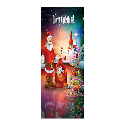 

Tailored Christmas Decoration Door Stickers 3D Simulation Removable Waterproof Wall Stickers