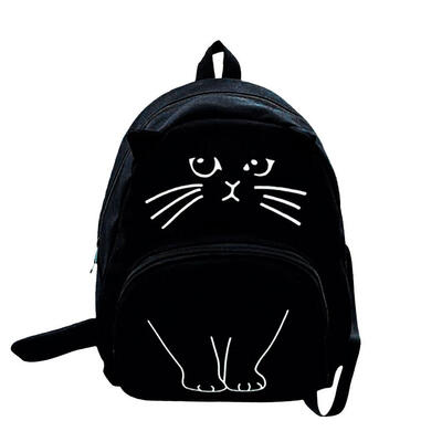

Women Canvas Lovely Cute Cartoon Cat Backpack Casual Students School Bag