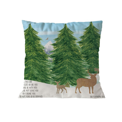 

〖Follure〗Merry Christmas Pillow Cases Soft Sofa Cushion Cover Home Decor Pillow Core