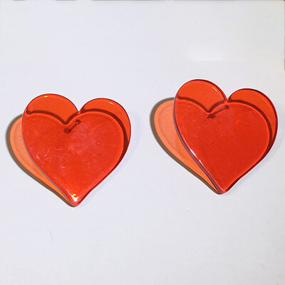 

Newest Fashion Acrylic Earring Cute Heart Shaped Stud Earring for Women Style