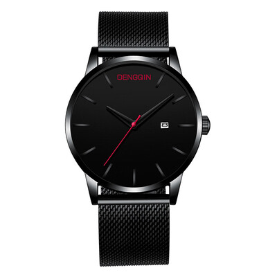 

Gobestart Fashion Luxury Stainless Steel Calendar Dial Mens Business Quartz Wrist Watch