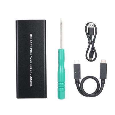 

USB31 to PCI-E NVMe SSD Enclosure Type-C 10Gbps M2 Hard Disk Aluminum External Drive