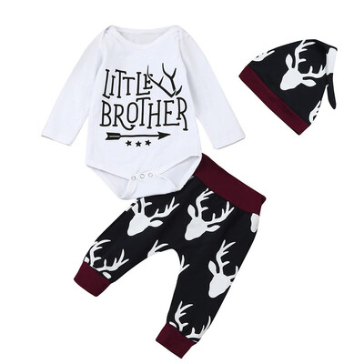 

3pcs Toddler Infant Baby Girls Deer Clothes Set TopsPantsHat Outfits