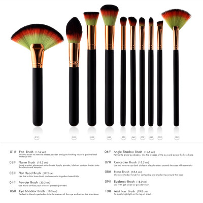 

〖Follure〗10 Pcs Beauty Makeup Brushes Set Advanced Beauty Cosmetic Set Tools