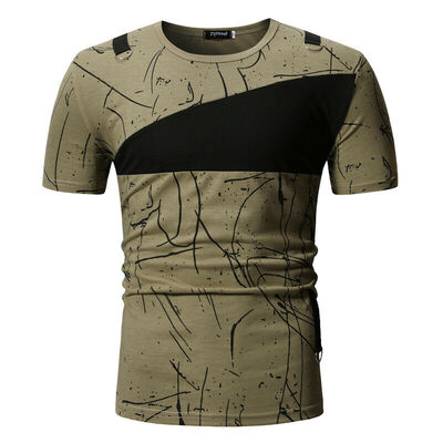 

Mens Short Sleeve T-Shirt Slim Casual Shirt Top Summer Muscle Fashion T-Shirt