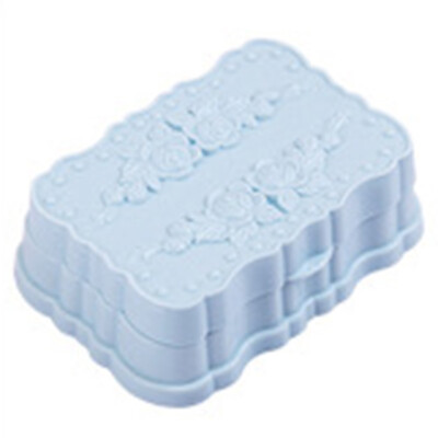 

Soap Box 1pc Rose Carved Lid Waterproof Soap Drain Box Holder Bathroom Supplies Travelling Soap Box