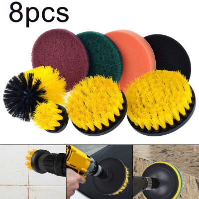 

8pcsSet Power Cordless Drill Wash Cleaner Brushes Sponge Pad Housekeeping Kit