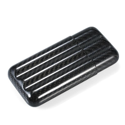 

Black Carbon Fiber 3-Cigar Case Lightweight Cigar Storage Tube Holder Travel Cigar Humidor for up to 57 Ring Gauge Cigars