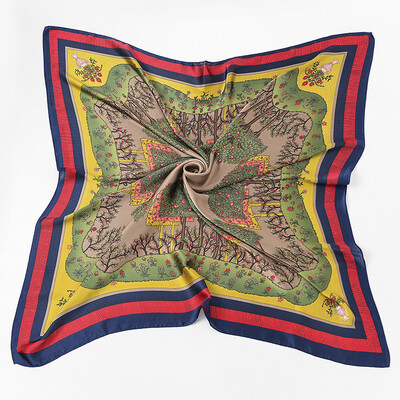 

Spring&summer simulation silk satin large square scarf Korean scarf shawl dual-use ladies scarf 90CM square towel sunscreen wild