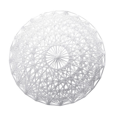 

Gobestart PVC Hollow Hot Placemat Six-Star Star Geometric Pattern Gold Home Decoration