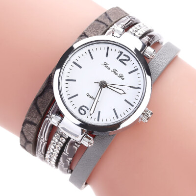 

Fanteeda FD081 Women Leather Band Magnetic Buckle Bangle Watch