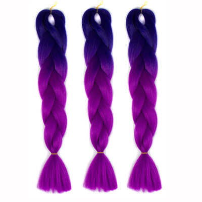 

Gobestart 1PC New Fashion Womens Gradient Long Braid Wavy Party Wigs T