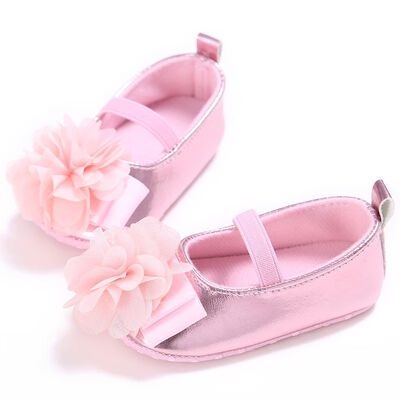 

Autumn Baby Sweeet Kids Girls Anti-skid PU Princess Flower Children Shallow First Walkers Shoes