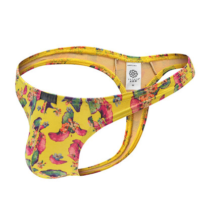 

Men T Back Pouch Thongs G String Briefs Underwears Floral Gay Bikini Underpants