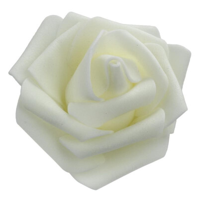 

50pcs Foam Rose Flower Head Artificial Handmade Flowers Bouquet White